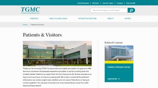 
                            2. Patients & Visitors - Terrebonne General Medical Center - Tgmc Patient Portal