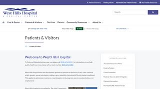 
                            5. Patients & Visitors | West Hills Hospital - West Hills Hospital Patient Portal