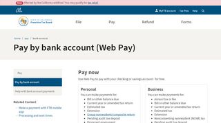 
                            8. Pay by bank account (Web Pay) - personal | FTB.ca.gov - Ftb Bank Portal