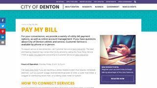 
                            1. Pay My Bill | City of Denton - City Of Denton Utilities Portal