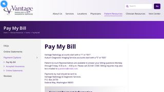 
                            2. Pay My Bill - Vantage - Vrads Portal