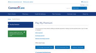 
                            5. Pay My Premium - ConnectiCare - Connecticare Portal