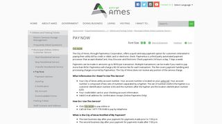 
                            2. Pay Now | City of Ames, IA - City Of Ames Utilities Portal