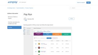 
Pay Run – Knowledge Center  
