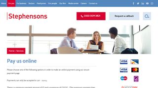 
                            4. Pay us online Stephensons Solicitors LLP - Stephensons Solicitors Home Portal