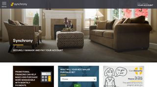 
Pay Your Bill – Manage Account | MySynchrony  
