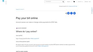 
                            3. Pay Your Bill Online - U-verse TV Support - AT&T - Att Uverse Central Portal