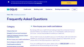 
Pay Your Credit Card Balance - Managing Your Payments - aqua

