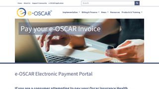 
Pay Your Invoice - e-OSCAR  
