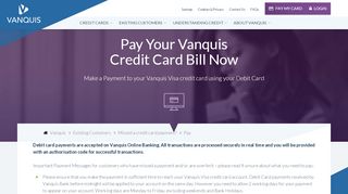 Pay Your Vanquis Credit Card Bill Now - Existing Customers ... - Vanquis Visa Portal