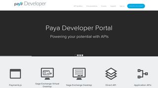 
                            3. Paya Developer - Sage Developer Portal