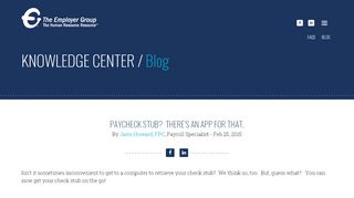 
                            6. Paycheck Stub? There's An App For That. - The Employer Group - Hrpyramid Portal