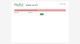 
                            6. PayEx - Login - Payex Portal