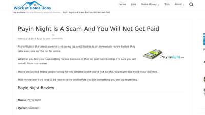 
                            2. Payin Night Is A Scam And You Will Not Get Paid - Work at ...