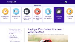 
Paying Off an Online Title Loan with LoanMart  
