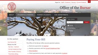 
Paying Your Bill | Cornell University Division of Financial Affairs
