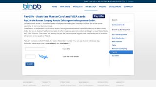 
                            8. PayLife - Austrian VISA and MasterCard bank cards - BinDB - Paylife Portal Mastercard