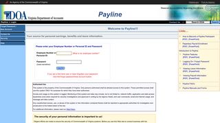 
                            1. Payline - Commonwealth of Virginia - Virginia Doa Payline Portal
