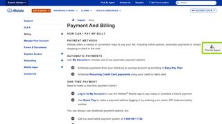 
                            2. Payment and Billing | Allstate Insurance Company - Allstate Insurance Account Portal