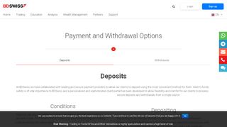
                            4. Payment and Withdrawal Options | BDSwiss - Bdswiss Portal