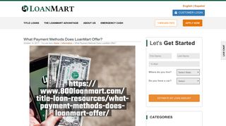 
Payment Method LoanMart Offer | LoanMart  

