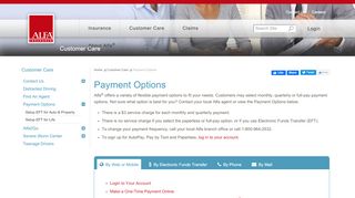 
                            2. Payment Options | Alfa Insurance - Alfa Vision Insurance Agent Portal