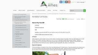 
                            4. Payment Options | City of Ames, IA - City Of Ames Utilities Portal