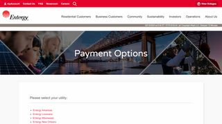 
Payment Options | Entergy | We Power Life  
