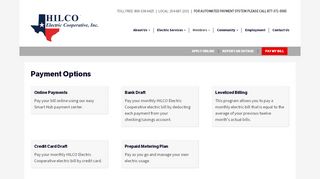 
                            3. Payment Options - HILCO Coop - Hilco Electric Portal