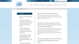 
Payments - Aqua Finance  
