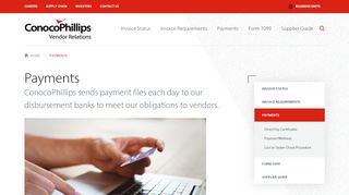
Payments | ConocoPhillips Vendor Relations
