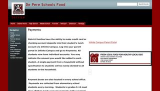 
                            2. Payments - De Pere Schools Food Service - Google Sites - Parent Portal De Pere