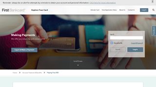 Payments for Your Credit Card Bill  First Bankcard