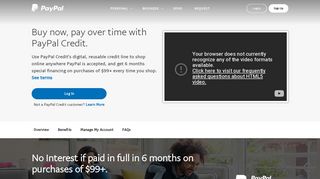 
                            7. PayPal Credit | Line of Credit | PayPal US - Hp Credit Card Portal