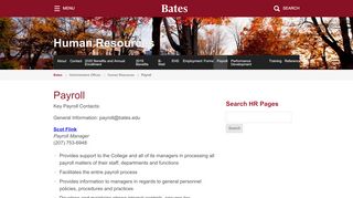 
                            4. Payroll | Human Resources | Bates College - Bates Employee Portal