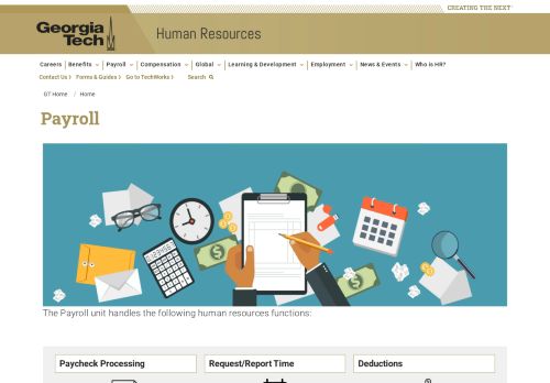 
                            5. Payroll - Human Resources - Georgia Tech - Techworks Gatech Portal