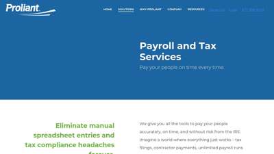Payroll & Tax Services - Proliant Inc