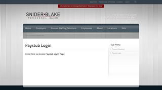 
                            7. Paystub Login - Snider-Blake Personnel - Tempworks Portal