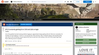 
                            4. [PC] Constantly getting Error 200 and 108 on login ... - Eso Error 108 Portal Failed