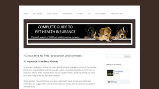 PC insurance for Pets- good prices and coverage. - Pc Financial Pet Insurance Portal