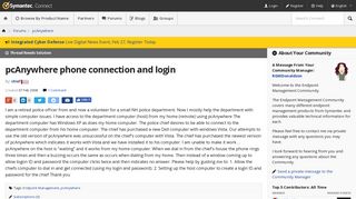 
pcAnywhere phone connection and login | Symantec Connect ...
