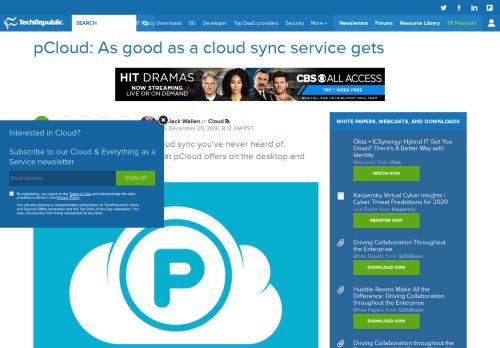 
                            4. pCloud: As good as a cloud sync service gets - TechRepublic - P Cloud Portal