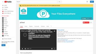 
                            8. pCloud - YouTube - P Cloud Portal