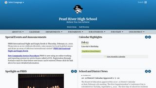 
                            4. Pearl River High School: Home Page - Pearl River Parent Portal
