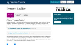 
                            8. Pearson Realize - Overview | My Pearson Training - Www Pearson Realize Portal