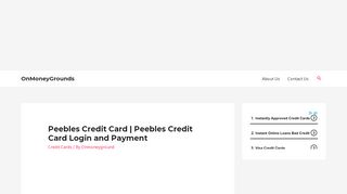
                            8. Peebles Credit Card | Peebles Credit Card Login and Payment - Peebles Credit Card Portal Page