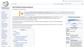 
Peel District School Board - Wikipedia  
