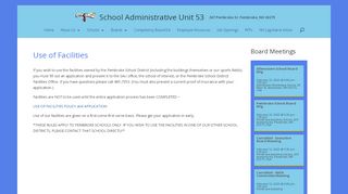 Pembroke Use of Facilities | School Administrative Unit 53 - SAU #53 - Mms Student Portal Sau 53