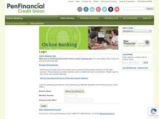 PenFinancial Credit Union - Online Banking