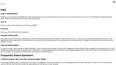 Pennsylvania State University - Web Login Service - Error